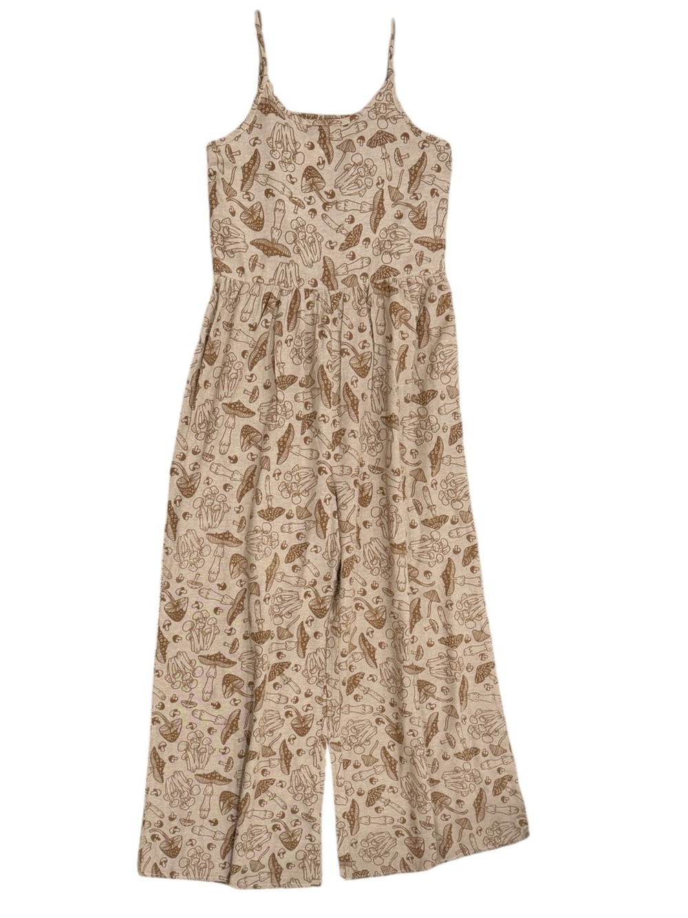 NWT Yak N Yeti Mushroom Print Wide Leg Jumpsuit